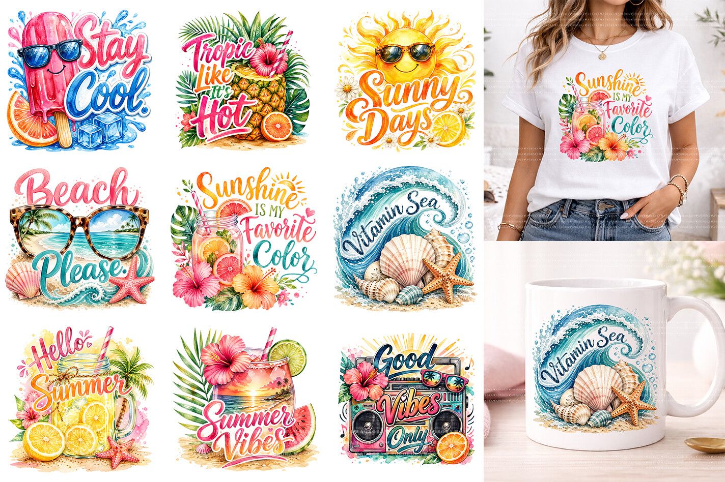 Summer Beach Sublimation PNG
