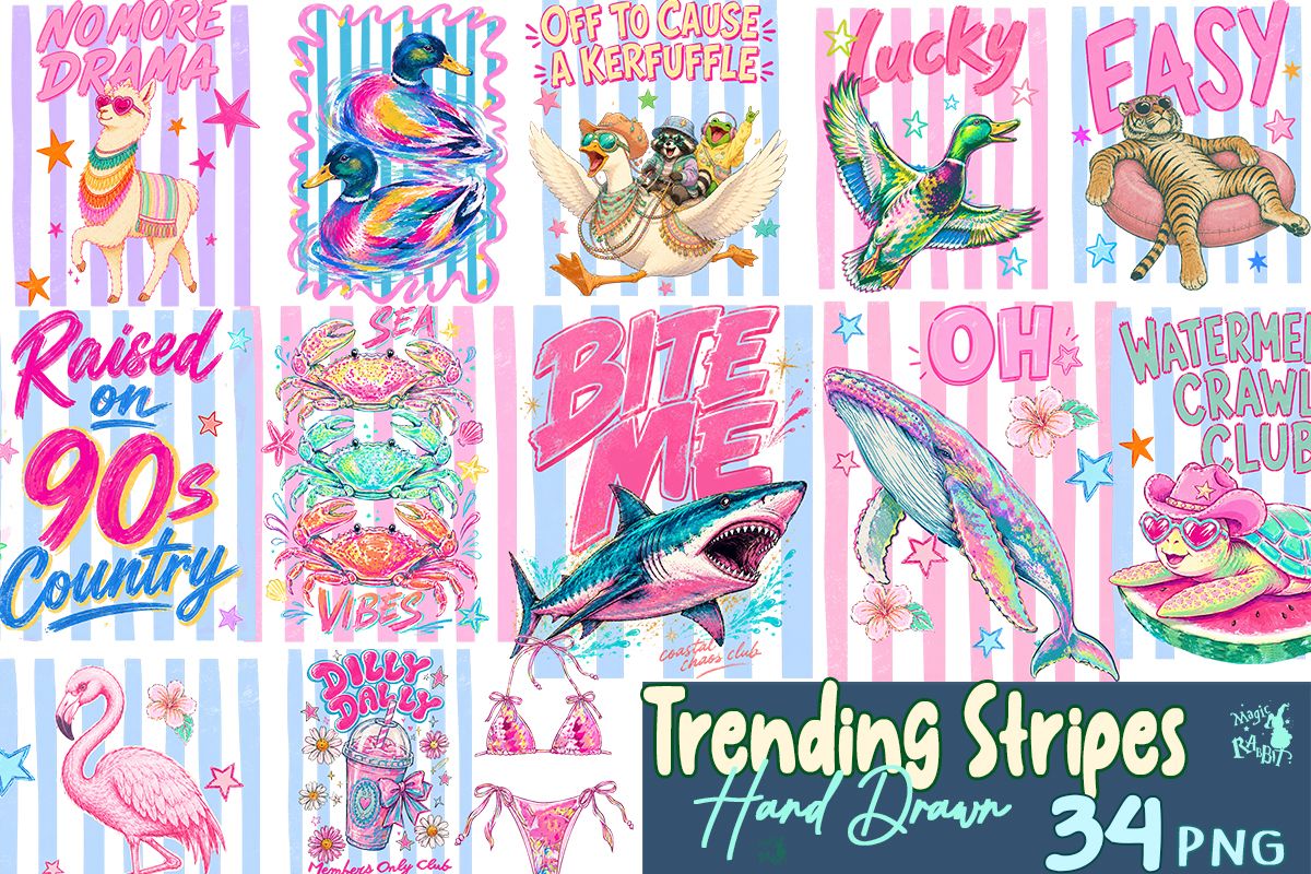 Trending Stripes Hand Drawn Bundle